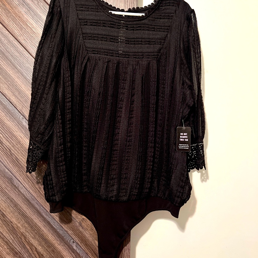 New EXPRESS black lace bodysuit.